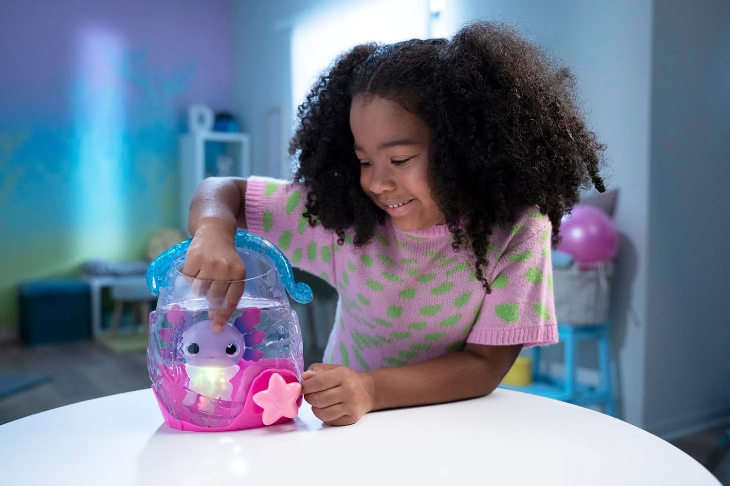 image:imageAnimagic Lets Glo Axolotl Bubble Reef Squishy Water Toy Floats and Glows Ages 4